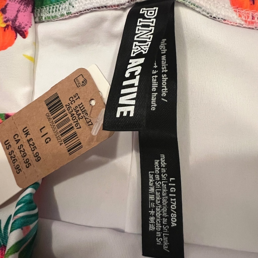 NWT Victorias Secret Pink Swim Suit/Bikini | Size L/XL | White/Floral Tropical - Picture 11 of 11